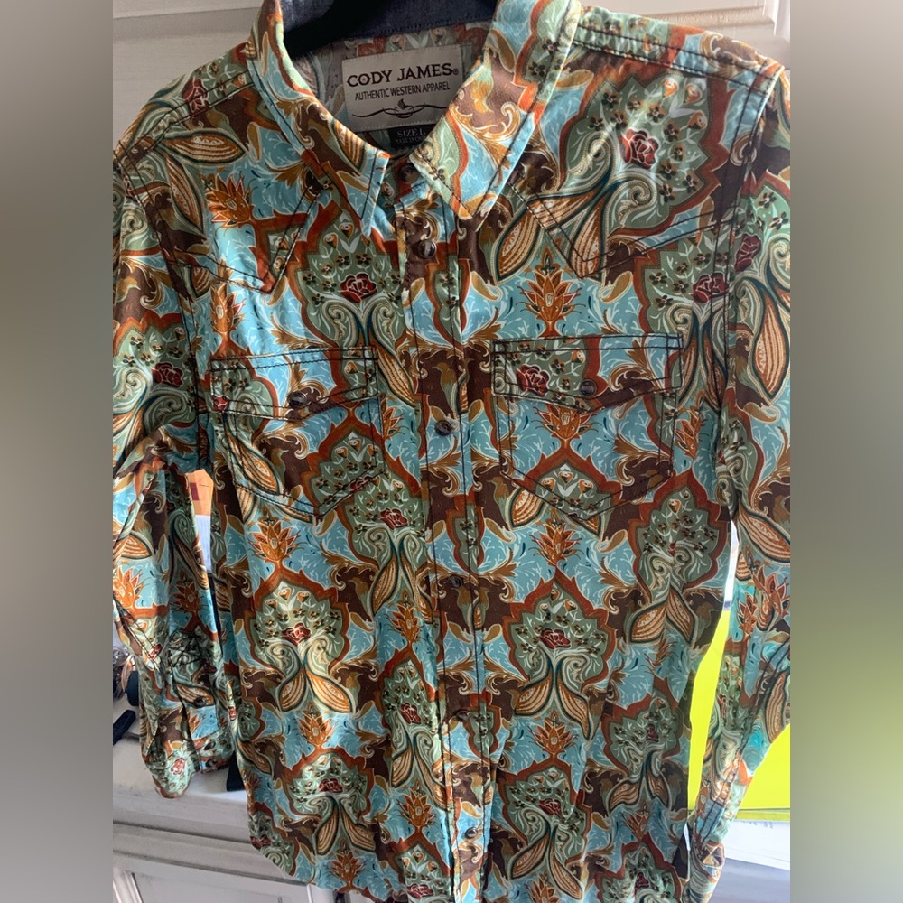 Boys Multicolor Paisley Shirt